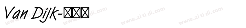 Van Dijk字体转换